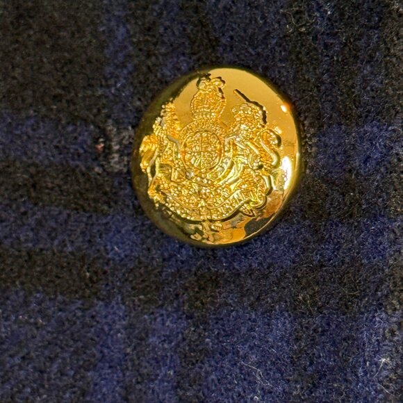 Vintage Ralph Lauren Crest Blazer Jacket Blackwatch Wool Cashmere Plaid 2P - Picture 7 of 11